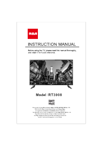 Handleiding RCA RT3908 LED televisie