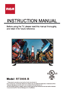 Handleiding RCA RT3908-B LED televisie