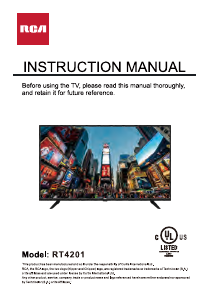 Handleiding RCA RT4201 LED televisie