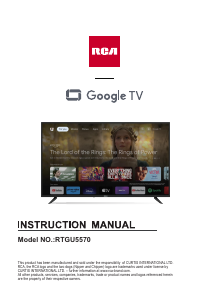 Handleiding RCA RTGU5570 LED televisie