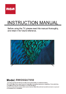 Handleiding RCA RWOSQU7050 LED televisie
