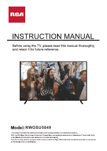 Handleiding RCA RWOSU5049 LED televisie