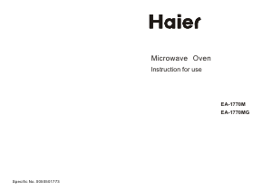 Manual Haier EA-1770MG Microwave