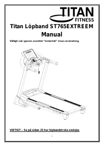 Bruksanvisning Titan Fitness ST765 Extreme Löpband