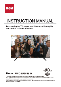 Mode d’emploi RCA RWOSU5549-B Téléviseur LED