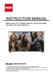 Mode d’emploi RCA RWOSU5850 Téléviseur LED