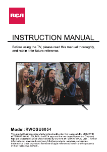 Mode d’emploi RCA RWOSU6054 Téléviseur LED
