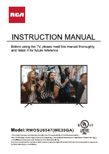 Handleiding RCA RWOSU6547 LED televisie