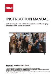 Handleiding RCA RWOSU6547-B LED televisie