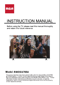 Handleiding RCA RWOSU7054 LED televisie