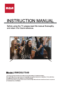 Handleiding RCA RWOSU7549 LED televisie