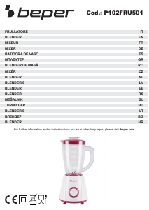 Εγχειρίδιο Beper P102FRU501 Μπλέντερ
