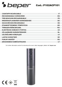 Vadovas Beper P102ACP101 Kamščiatraukis