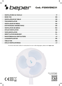 Manual Beper P206VEN231 Ventilator