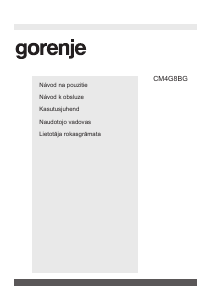 Manuál Gorenje CM4G8BG Kávovar