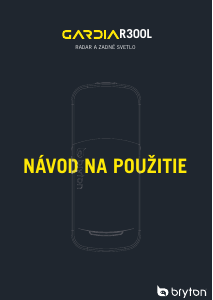 Návod Bryton Gardia R300L Cyklopočítač