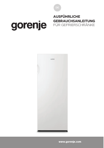 Bedienungsanleitung Gorenje FN514D4W5 Gefrierschrank