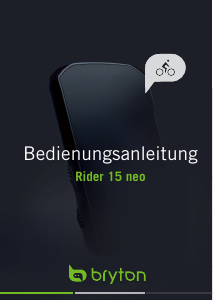Bedienungsanleitung Bryton Rider 15neo Fahrradcomputer