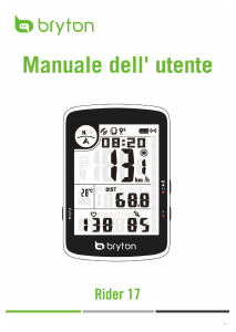 Manuale Bryton Rider 17 Ciclocomputer