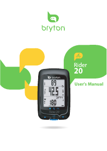 Manual Bryton Rider 20 Cycling Computer
