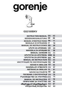 Mode d’emploi Gorenje GS2100BKV Défroisseur