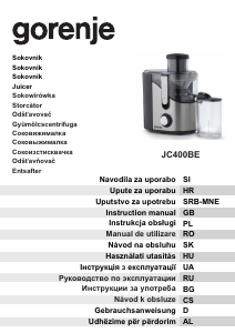 Bedienungsanleitung Gorenje JC400BE Entsafter