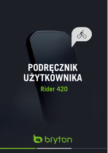 Instrukcja Bryton Rider 420 Licznik rowerowy