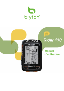 Mode d’emploi Bryton Rider 450 Compteur vélo