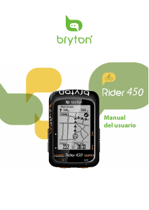Manual de uso Bryton Rider 450 Ciclocomputador