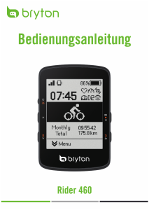 Bedienungsanleitung Bryton Rider 460 Fahrradcomputer