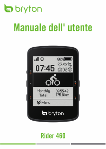 Manuale Bryton Rider 460 Ciclocomputer