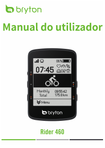 Manual Bryton Rider 460 Ciclo-computador