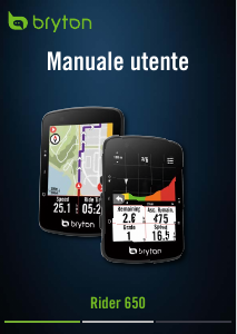 Manuale Bryton Rider 650 Ciclocomputer