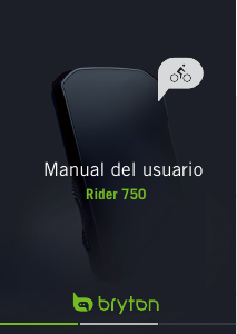 Manual de uso Bryton Rider 750 Ciclocomputador