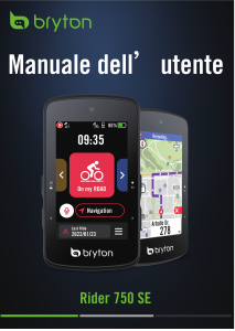 Manuale Bryton Rider 750SE Ciclocomputer
