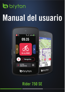 Manual de uso Bryton Rider 750SE Ciclocomputador