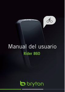 Manual de uso Bryton Rider 860 Ciclocomputador