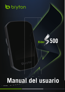Manual de uso Bryton Rider S500 Ciclocomputador
