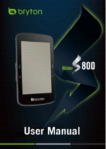 Handleiding Bryton Rider S800 Fietscomputer
