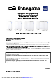 Mode d’emploi Orbegozo RRW 1500 Chauffage