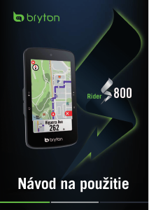 Návod Bryton Rider S800 Cyklopočítač