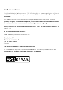 Handleiding Proklima PK12K Airconditioner