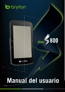 Manual de uso Bryton Rider S800 Ciclocomputador