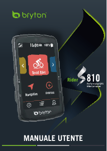 Manuale Bryton Rider S810 Ciclocomputer