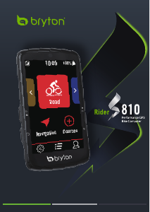 Manual de uso Bryton Rider S810 Ciclocomputador