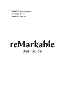 Handleiding reMarkable RM05C Marker Plus Tekentablet