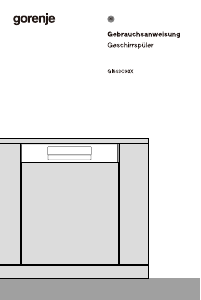 Bedienungsanleitung Gorenje GI643C90X Geschirrspüler
