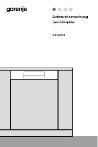 Bedienungsanleitung Gorenje GI643D91X Geschirrspüler