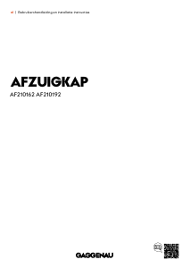 Handleiding Gaggenau AF210192 Afzuigkap