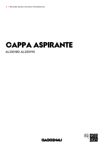 Manuale Gaggenau AL200190 Cappa da cucina